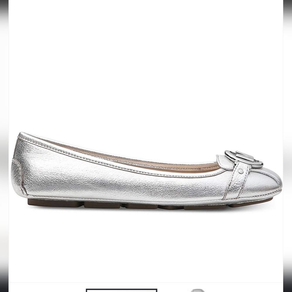 Michael Kors Fulton Leather Metallic Moccasin Womans Size 8 New In Box - Picture 4 of 9